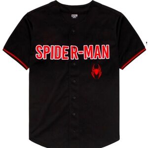 Marvel Spider-Man Miles Morales Baseball Jersey BoxLunch Exclusive Mens Sz XL